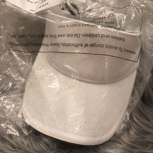 Tory Birch White with Navy striped headband Visor